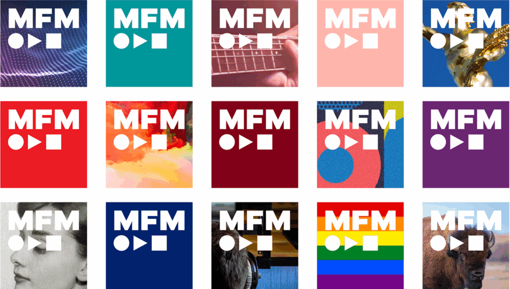 Manitoba Film & Music logo in multiple colours.