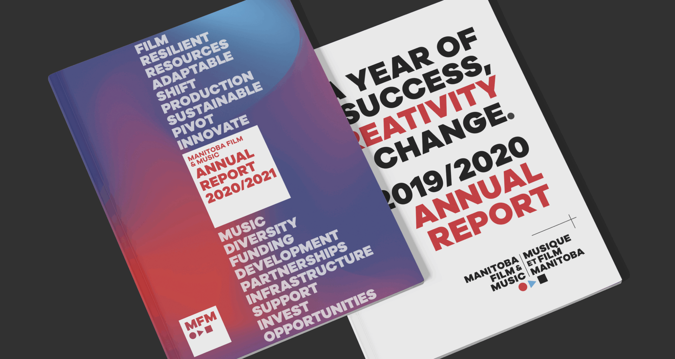 Manitoba Film & Music Annual Report cover.