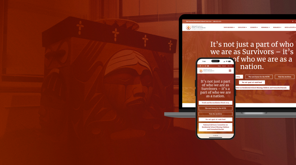 NCTR website desktop and mobile mockup.