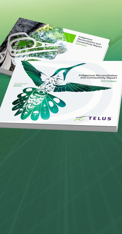 TELUS Indigenous Reconciliation and Connectivity Report design layout.