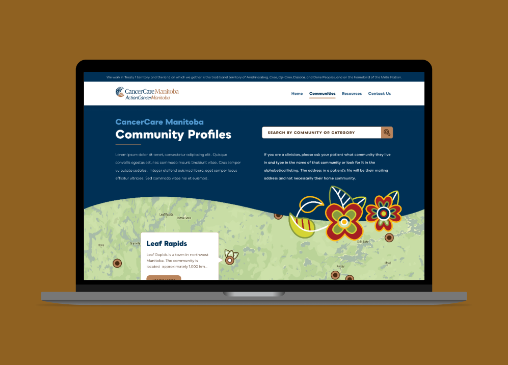 CancerCare Manitoba Community Profiles website.