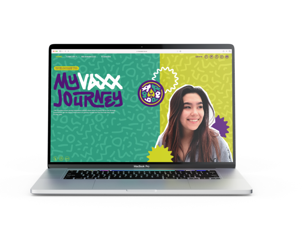 My Vaxx Journey website on laptop