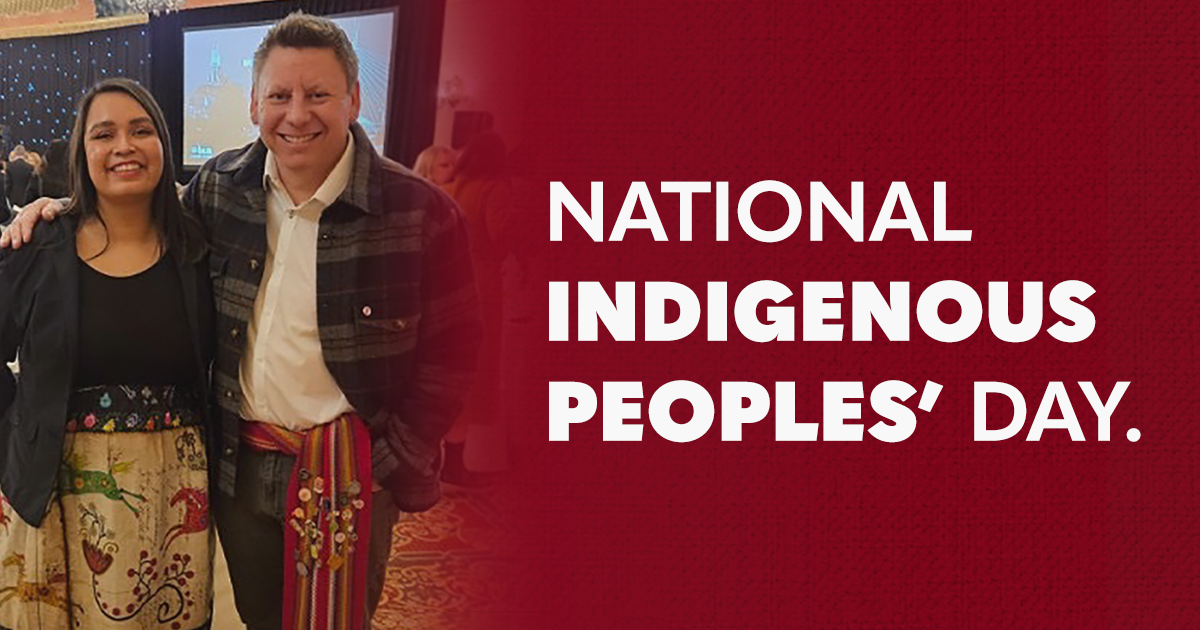 Jewel and Shaun in image for Indigenous Peoples&#039; Day.